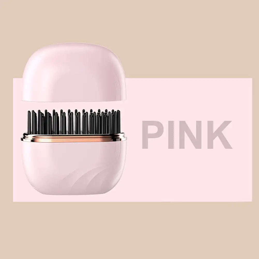SmoothGo Styler Rechargeable mini hair straightener comb for effortless styling anywhere.